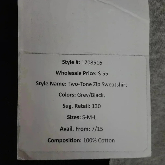 Amica Two Tone Zip up Sweatshirt Size - Picture 5 of 8